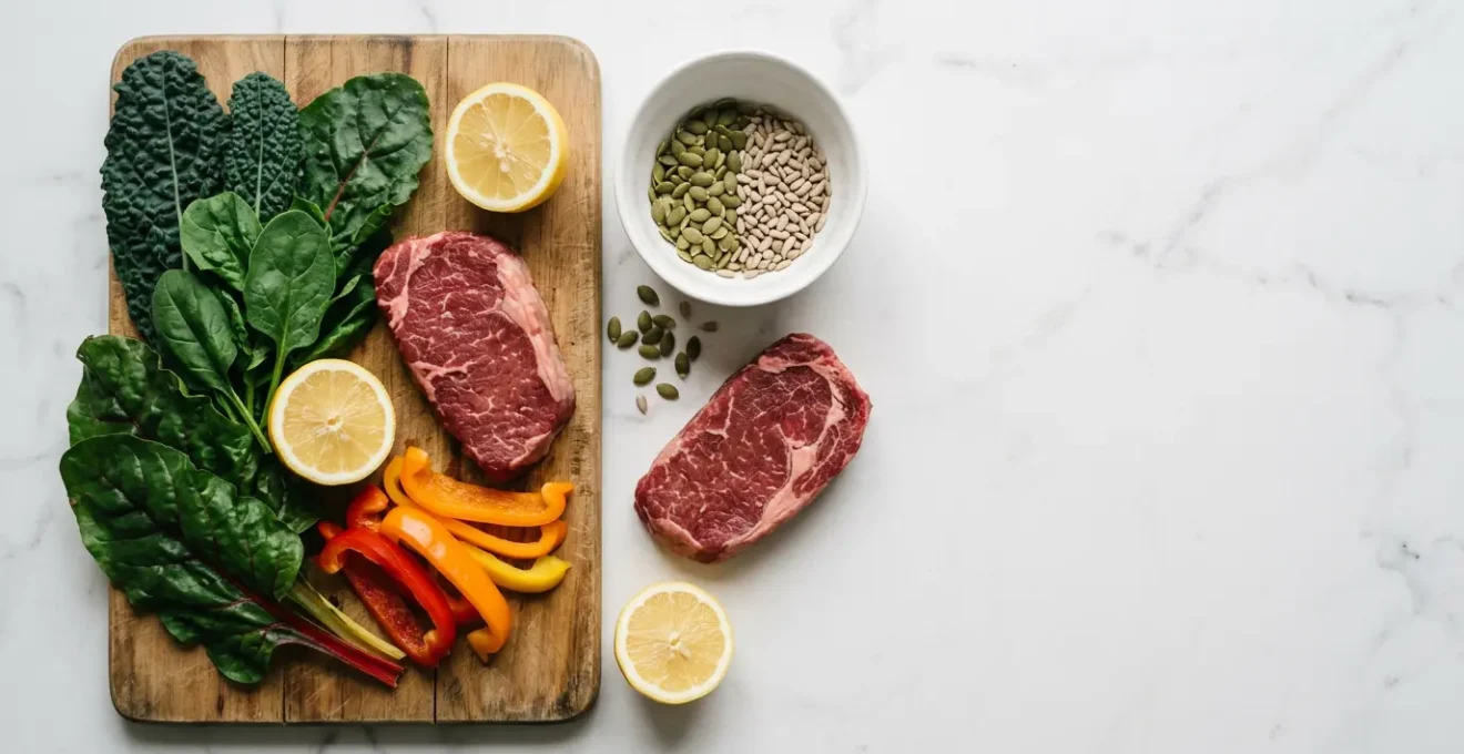 Composition nutritionnelle mettant en valeur les aliments riches en fer, zinc et magnésium pour une absorption optimale