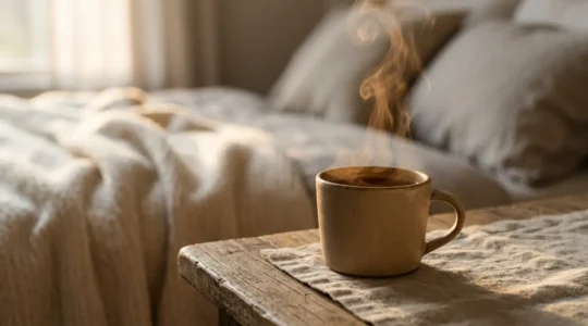 Boisson chaude relaxante pour favoriser l'endormissement naturel le soir